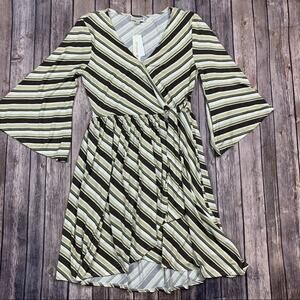 bobeau striped midi dress